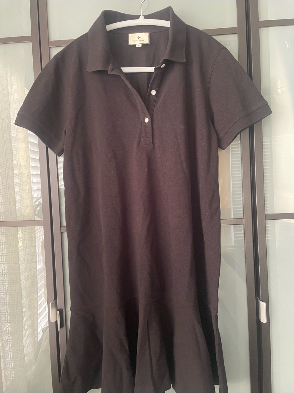 NWOT Tuckernuck Black Polo Shirt Dress with Collar - Picture 2 of 5